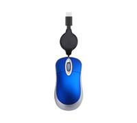 AOYUDJ Ratón USB-C con cable retráctil, ratón pequeño para niños, 1000 ppp, ratón óptico de viaje, PC, ordenador portátil