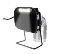 Aoyue Extractor de humos 486+ y ventilador absorbente de humo de soldadura con manguera de escape y luz