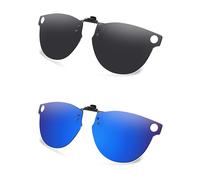 AOZAN Gafas de sol polarizadas con clip compatibles con Ray-Ban Meta Headliner RW4009 de 50 mm, protección UV y ajuste seguro, negro ónix y azul capri