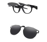 AOZAN Gafas de sol polarizadas con clip para Oakley Meta HSTN OW8002 de 51 mm, protección UV y ajuste seguro, Negro ónix, Meta HSTN