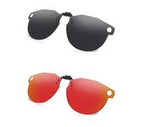 AOZAN Gafas de sol polarizadas con clip para Oakley Meta HSTN OW8002 de 51 mm, protección UV y ajuste seguro, negro ónix y carmesí eléctrico