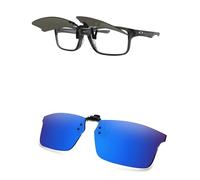 AOZAN Gafas de sol polarizadas con clip para Oakley Plank 2.0 OX8081 de 53 mm, protección UV y ajuste seguro, Azul capri, Plank 2.0