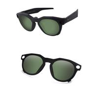 AOZAN Gafas de sol polarizadas con montura negra mate compatibles con Oakley Meta HSTN OW8002 de 51 mm para hombres y mujeres, Gris y verde., Meta HSTN