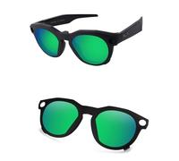 AOZAN Gafas de sol polarizadas con montura negra mate compatibles con Oakley Meta HSTN OW8002 de 51 mm para hombres y mujeres, Verde jade, Meta HSTN
