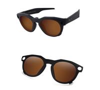 AOZAN Gafas de sol polarizadas con montura negra mate compatibles con Oakley Meta HSTN OW8002 de 51 mm para hombres y mujeres, Marrón sepia, Meta HSTN