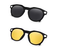 AOZAN Gafas de sol polarizadas con montura negra mate compatibles con Oakley Meta HSTN OW8002 de 51 mm, para hombres y mujeres, negro ónix y amarillo HI-DEF