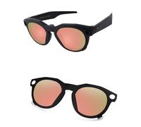 AOZAN Gafas de sol polarizadas con montura negra mate compatibles con Oakley Meta HSTN OW8002 de 51 mm para hombres y mujeres, oro rosa, Meta HSTN