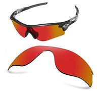 AOZAN Lentes de repuesto polarizadas ANSI Z87.1 compatibles con gafas de sol Oakley RadarLock Path, color carmesí eléctrico