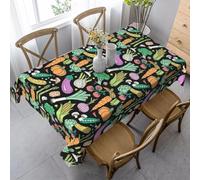 Aozhiswe Mantel Antimanchas Rectangular Verduras Mantel de Mesa Resumen Colorido 140x220 cm Manteles Impermeable Poliéster Protector Comedor para Interior Exterior a/2536