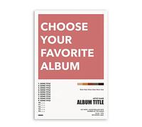 Aozomo Póster de portada de álbum personalizado, impresión artística de pared personalizada para decoración del hogar, idea de regalo única para familiares y amigos, obras de arte de álbum de música