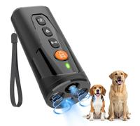 AOZOOM Dispositivo antiladridos Ultrasónico De Perros, Ahuyentador De Perros Portátil De Doble Cabezal, 4 Modos con LED, Alcance De 7 M, Recargable, Herramienta De Control De Ladridos Segura Y Eficaz