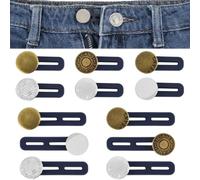 AOZUO 12 extensiones de cintura para pantalones, botón de pantalón, extensión de botones para pantalones, botones para pantalones, cintura y pantalones, extensiones de botones para pantalones vaqueros