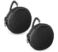 AOZUO 2 Bolsas de Golosinas para Perros, Bolsa de Golosinas para Perros Pequeña con Mosquetón, Bolsa de Entrenamiento Negra con Cremallera, para Viajar, Caminar, Adiestrar a Mascotas