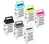 AOZUO 6 mini ralladores, ralladores pequeños de acero inoxidable con asa, dispositivo de cocina eficiente para rallar ajo, nuez moscada, chocolate, parmesano, apto para lavavajillas