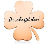 AOZUO Du Schaffst Das Glücksbringer,Vierblattriges Kleeblatt Glücksbringer Prüfung,Glücksbringer Operation Geschenke Prüfung Inhalt viel Glück Fürsorgliche Geschenk für Familie Freund (Gold)