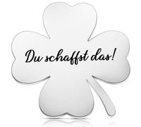 AOZUO Du Schaffst Das Glücksbringer,Vierblattriges Kleeblatt Glücksbringer Prüfung,Glücksbringer Operation Geschenke Prüfung Inhalt viel Glück Fürsorgliche Geschenk für Familie Freund Weltkindertag