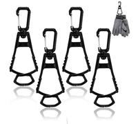 AOZUO Paquete de 4 soportes para guantes, correa para guantes, clip para guantes de trabajo, clips para guantes de trabajo, potente soporte para guantes de construcción, cascos (negro)