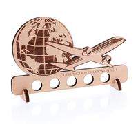 AOZUO Regalo de dinero de viaje, regalo de dinero, regalo de cumpleaños, avión de madera, luna de miel, decoración para amigos, familia, mujeres, hombres, ir al extranjero, adornos