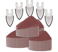 Aozzy 130 almohadillas de lijado oscilante, incluye grano 60/80/120/180/240 para madera blanda, madera dura y plásticos, 130 unidades