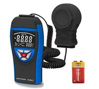AP-8801C Digital Lux Meter 0.1~400.000Lux - Medidor de iluminación con detector de luz extensible de hasta 2 metros, retención de datos, selección Lux/FC - Azul