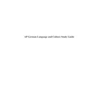 AP German Language and Culture Study Guide