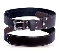 AP LEATHER Pro-501 - Cinturón de herramientas de cuero curtido al aceite para cintura de 30 a 52 pulgadas, cuero de primera calidad con cinturón de herramientas acolchado de 4 mm de grosor (chocolate)
