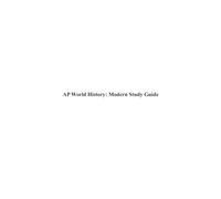 AP World History: Modern Study Guide