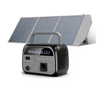 AP400 Generador Solar con 100W Panel Solar, Estación de Energía Portátil LiFePO4 de 345Wh, 500W Toma de CA, Batería LiFePO4 de Carga Rápida para Cortes, Camping, Uso Doméstico y Emergencias