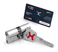 AP4S De Cisa 30x40 LEVA DE DOBLE EMBRAGUE Bombin De Seguridad Color Niquel Reforzado Antirotura Antibumping Antitaladro Antiextracción Cerradura Puerta 5 Llaves El Cilindro Tarjeta