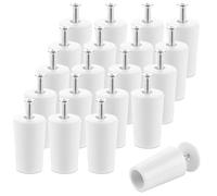 APACALI 20 topes para persianas, color blanco, 40 mm, tope para persiana de 40 mm, tope para persianas enrollables con tornillo y disco, apto para láminas de persiana