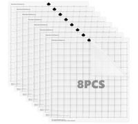 APACALI 8 alfombrillas de corte para Silhouette Cameo Plotter 4/3/2/1, 12 x 12 cm de repuesto, agarre estándar, agarre ligero, agarre fuerte, frabricgrip, adhesivo adhesivo para silueta, Cameo Viny