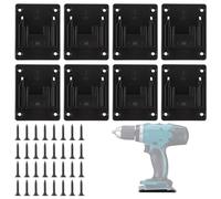 APACALI Pack de 8 portaherramientas de Pared para makita 18V, Herramientas eléctricas de perforación, Soporte para Taladro, Soporte para batería con 32 Tornillos, Soporte para máquina, Almacenamiento