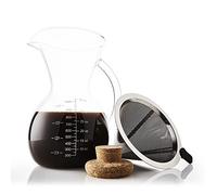 Apace Living Cafetera De Goteo Pour Over Filtro, Tapón De Corcho Y Cuchara Medidora - Elegante Cafetera Manual Con Jarra De Vidrio y Filtro De Acero Inoxidable (1000 ML)