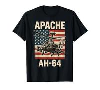 Apache AH 64 USA American Flag United States Patriotic Camiseta