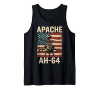 Apache AH 64 USA American Flag United States Patriotic Camiseta sin Mangas