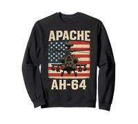 Apache AH 64 USA American Flag United States Patriotic Sudadera