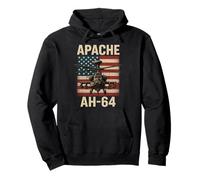 Apache AH 64 USA American Flag United States Patriotic Sudadera con Capucha
