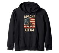 Apache AH 64 USA American Flag United States Patriotic Sudadera con Capucha