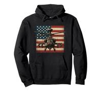 Apache AH 64 USA American Flag United States Patriotic Sudadera con Capucha