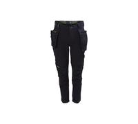 Apache Calgary Negro Elástico Cartuchera Pantalones Cintura 38in Pierna 33in