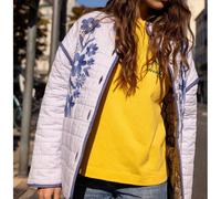 APACHES COLLECTIONS Chaqueta acolchada reversible, VANITA. Color ESTAMPADO FLORES AZUL