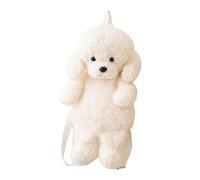 Apagado de peluche lindo - bolsa de cachorro realista, bolsa para perros de peluche suave | Accesorio escolar divertido para niñas para niños mujeres, viajes, senderismo o t, Color blanco., Fare