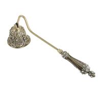 Apagavelas Vintage de Aleación de Zinc con Mango Largo y Forma de Campana | Acabado Bronce Antiguo con Gemas de Imitación, Adorno Decorativo, para Velas de Frasco y Aromaterapia