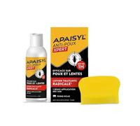 APAISYL, loción antipiojos Xpert, mata al 100% de piojos y liendres en 1 hora, 1 sola aplicación, microemulsión patentada, peine offert, 100 ml