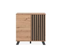 Calicosy Aparador 2 Puertas Decoración Roble Artesanal L80 Cm - Lublin