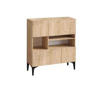 Aparador 3 nichos y 4 puertas decoración roble zafiro h125 cm - krista