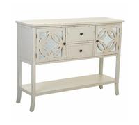 Aparador alexandra house living gris vidrio madera de abeto 37 x 91 x 121 cm