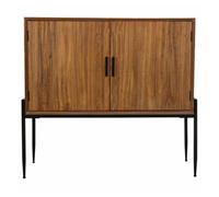 Aparador alexandra house living marrón hierro chapa madera de abeto 40 x 99 x 110 cm