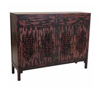 Aparador alexandra house living rojo madera de abeto madera mdf 36 x 106 x 136 cm