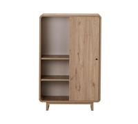 Aparador alto de 1 puerta, 3 nichos con bordes redondeados l70 cm - celena